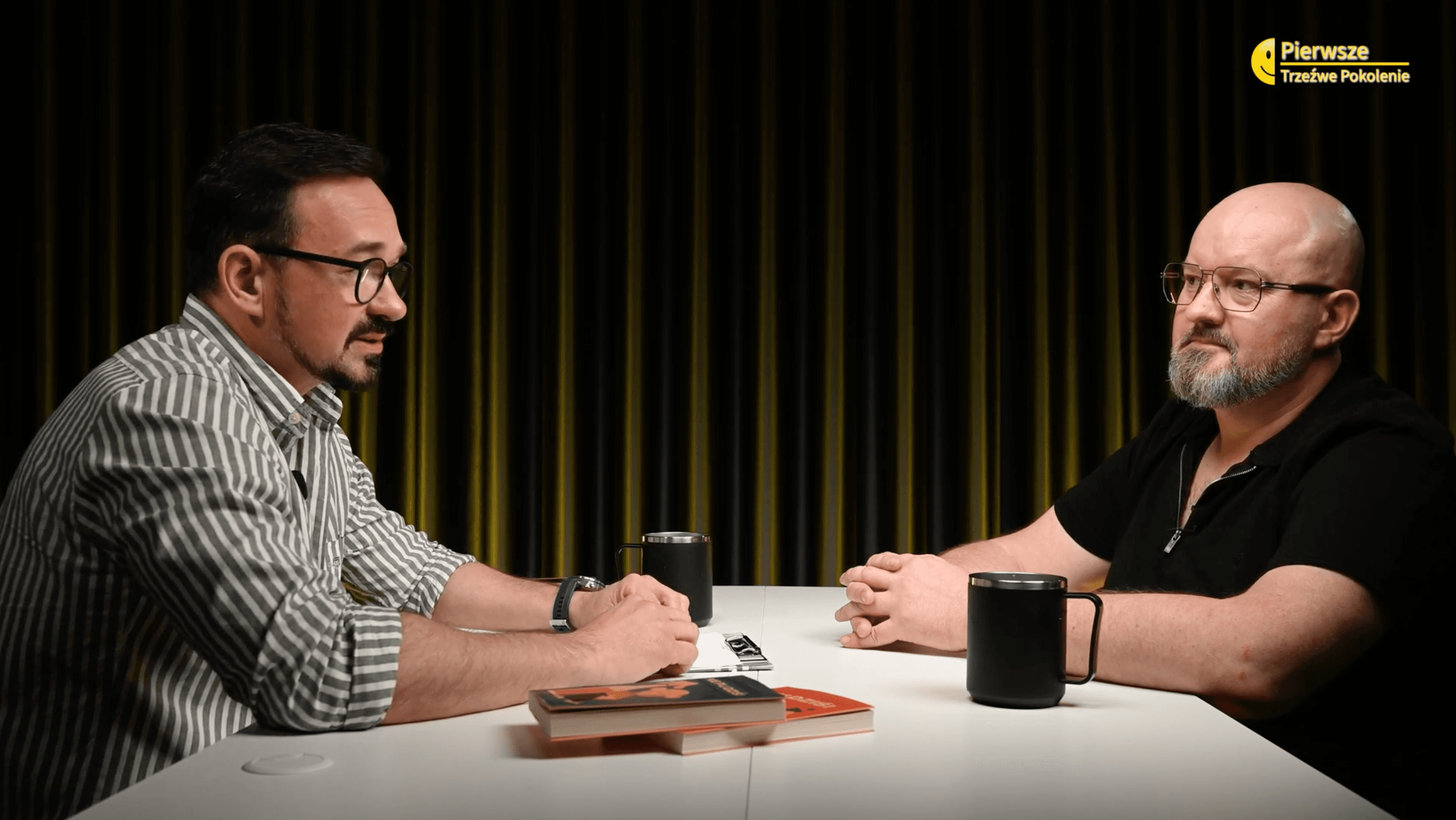 Still from the video podcast recorded for Pierwsze Trzeźwe Pokolenie