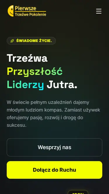 Realizacja strony WWW: Pierwsze Trzeźwe Pokolenie